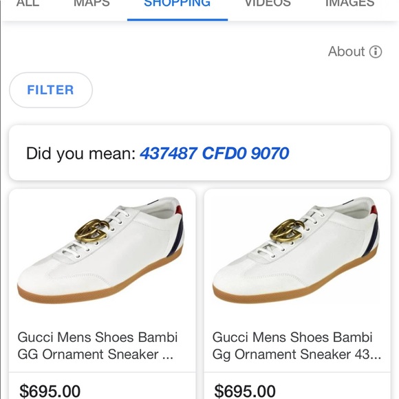 Gucci Mens GG Sneaker 437487-Cfyd0-9070 - Picture 11 of 11